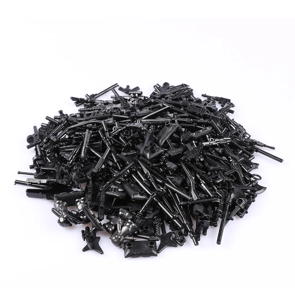 

1000pcs Weapon Pack Series Military Swat Police Soldiers Team Guns Sabers City Army Toys LegoINGly WW2 Figure Building Blocks