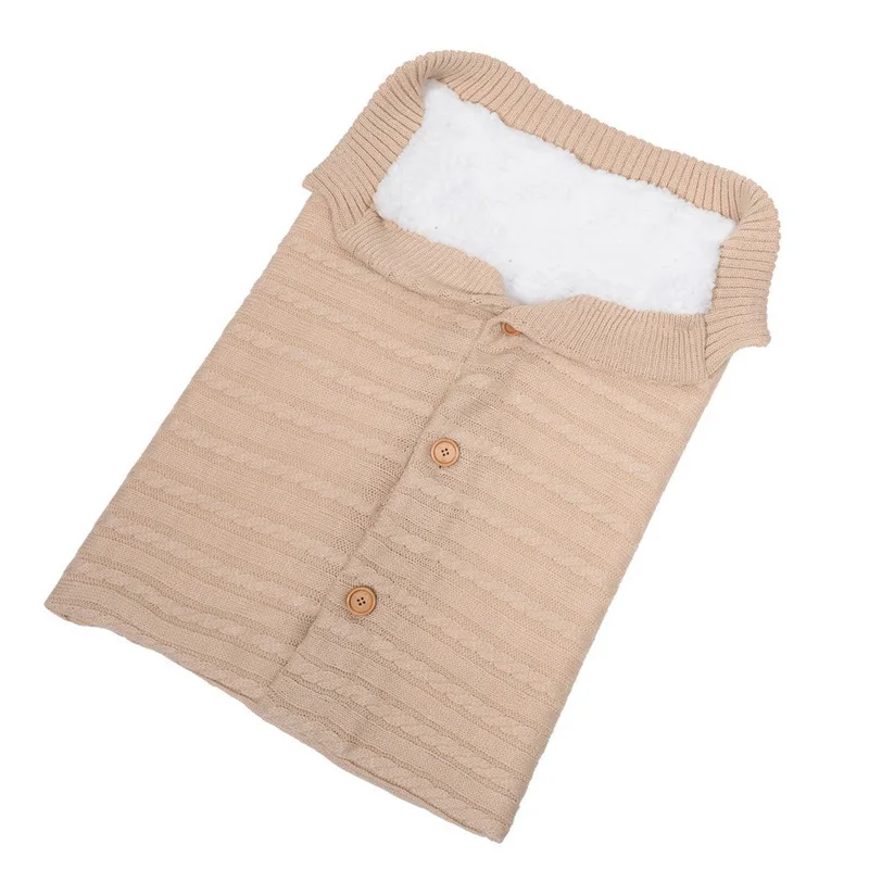 Carrinho de Bebê Bolsa de Dormir e Carrinho de Criança Dormirsacks para Footmuff Luvas Recém-nascidos Tricô Outono Inverno Quente Swaddle Wrap Slaapzak 32 Sacos de dormir bebê