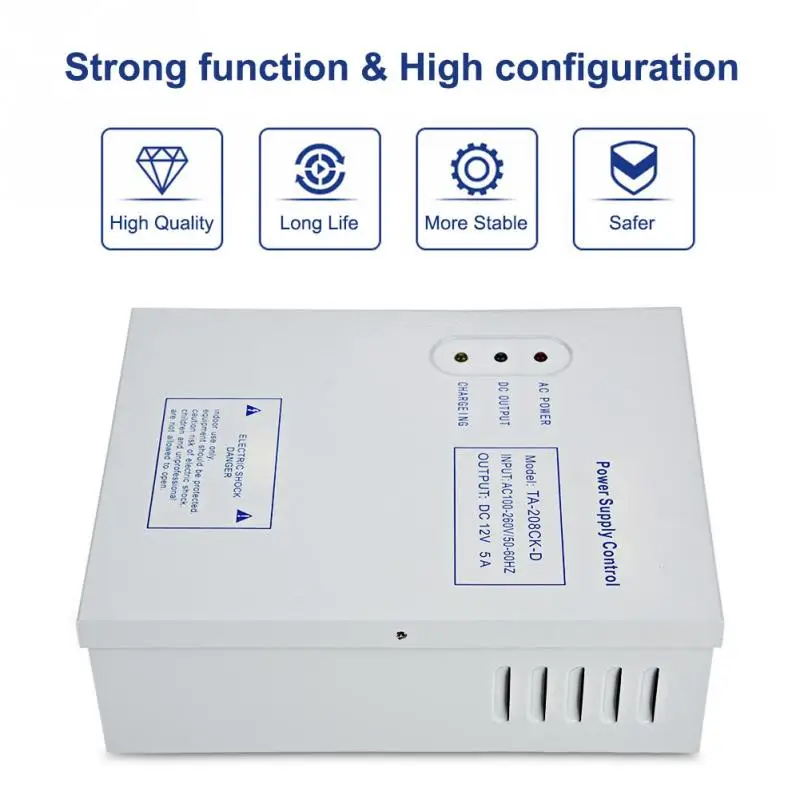 DC12V 5A 50W система контроля допуска к двери переключатель питания AC 110~ 240V Время задержки Макс 15 секунд мощность частоты