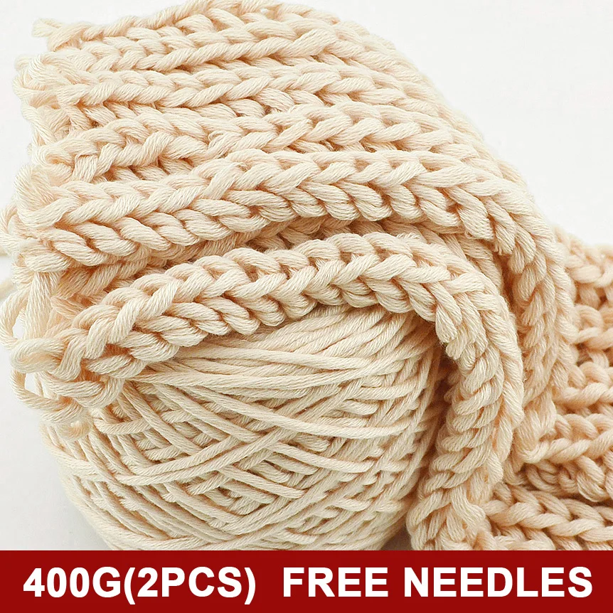 400g Natural Merino Wool Chunky Yarn Felt Wool Roving Soft Yarn for