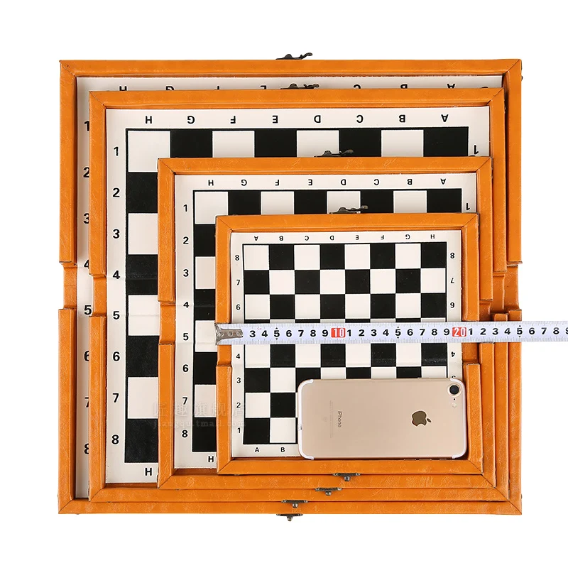 Classic Portable Folding Chess Set Solid Wood Chessboard Mounted Synthetic Leather Table China Leather National Style Board Game Classic Portable Folding Chess Set Solid Wood Chessboard Mounted Synthetic Leather Table China Leather National Style Board Game