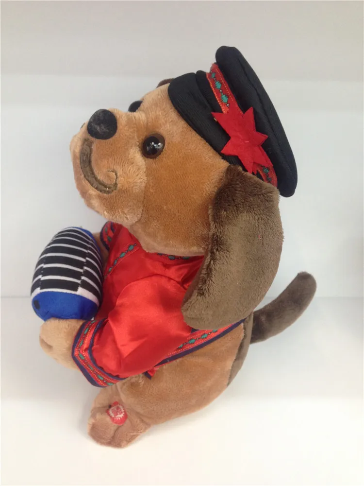Figura de Ação Presente para Crianças Russo Acordeão Cantando Dança Eletrônico Pet Cães Boneca Recheado & Pelúcia Crianças Brinquedo 2020 Cão 8 2018 russo acordeão cão cantando dança eletrônico