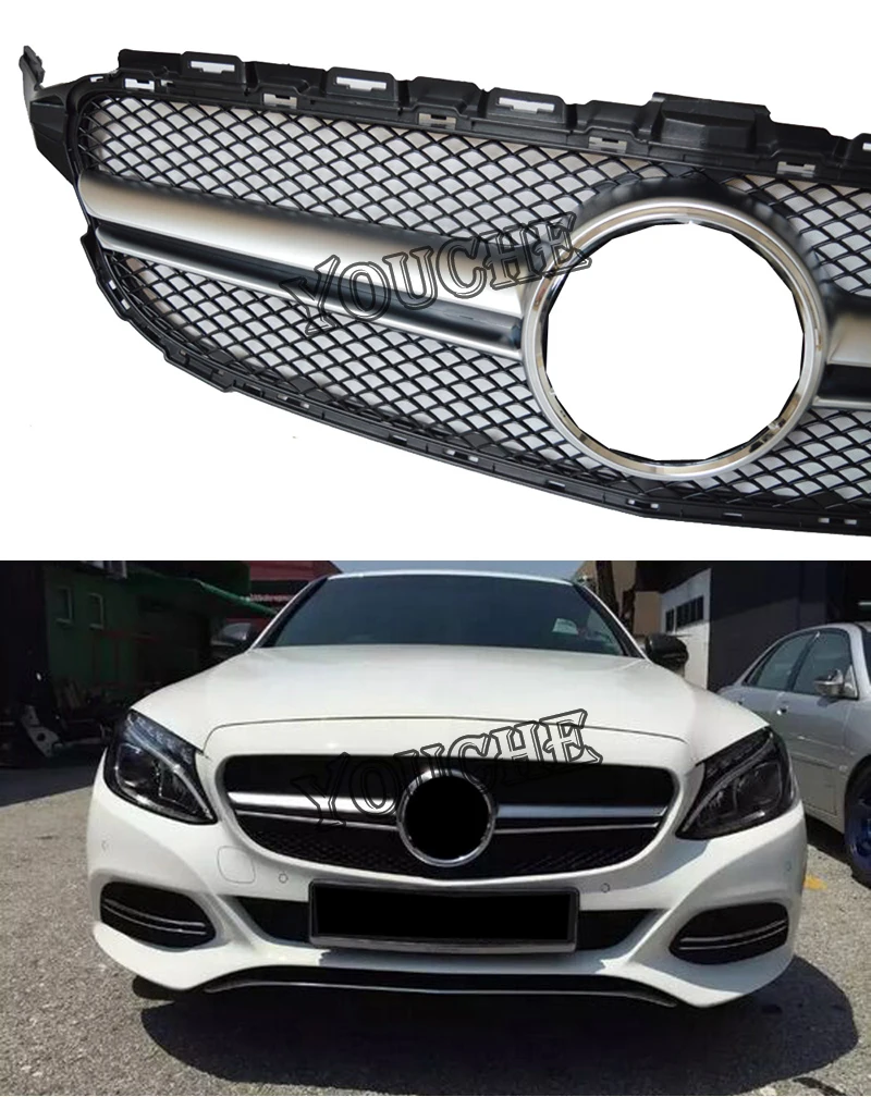 Решетка Переднего Капота W205 для Mercedes C W205 AMG посылка C180 C200 C250 C300 C350- GT/Diamond/AMG стильная решетка