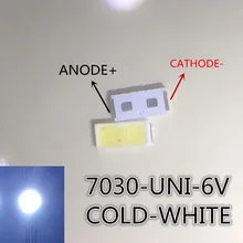 Обслуживание UNI светодиодный ЖК-Телевизор задний светильник лампа со светоизлучающим диодом 6 в трубка 7030 SMD бусины UNI 1000 шт