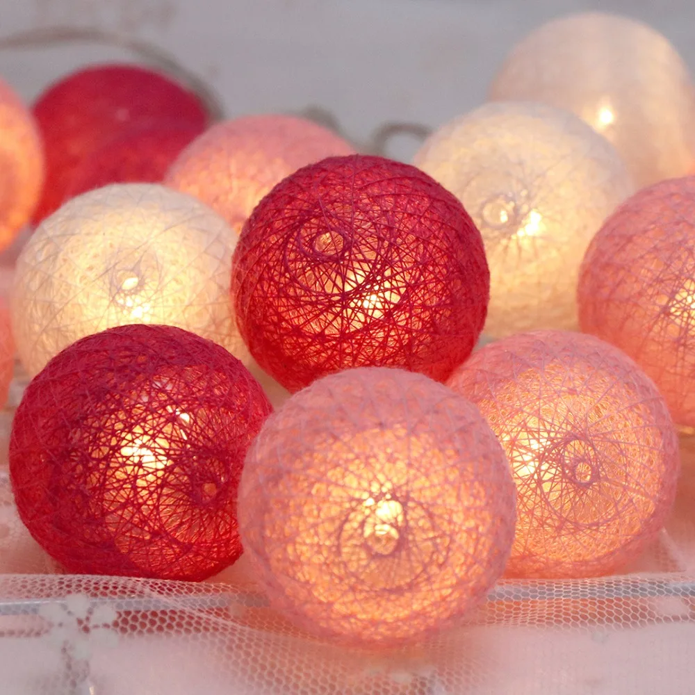 LED String Lights Fairy Holiday Decoration Light 20 Leds Cotton Ball Series Strings Christmas Wedding Party Lantern Garlands JQ LED String Lights Fairy Holiday Decoration Light 20 Leds Cotton Ball Series Strings Christmas Wedding Party Lantern Garlands JQ