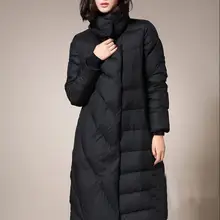 Женский пуховик размера плюс, женский пуховик с высоким воротником, индивидуальная зимняя куртка