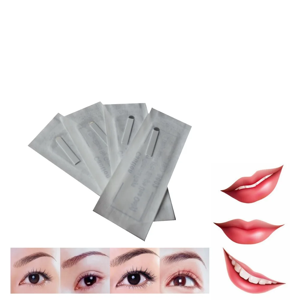 

Tattoo needle 50pieces 18pin U Sterilized Stainless Steel 3D tattoo Embroidery Eyebrow Permanent Makeup Needles Blade Hot Sale