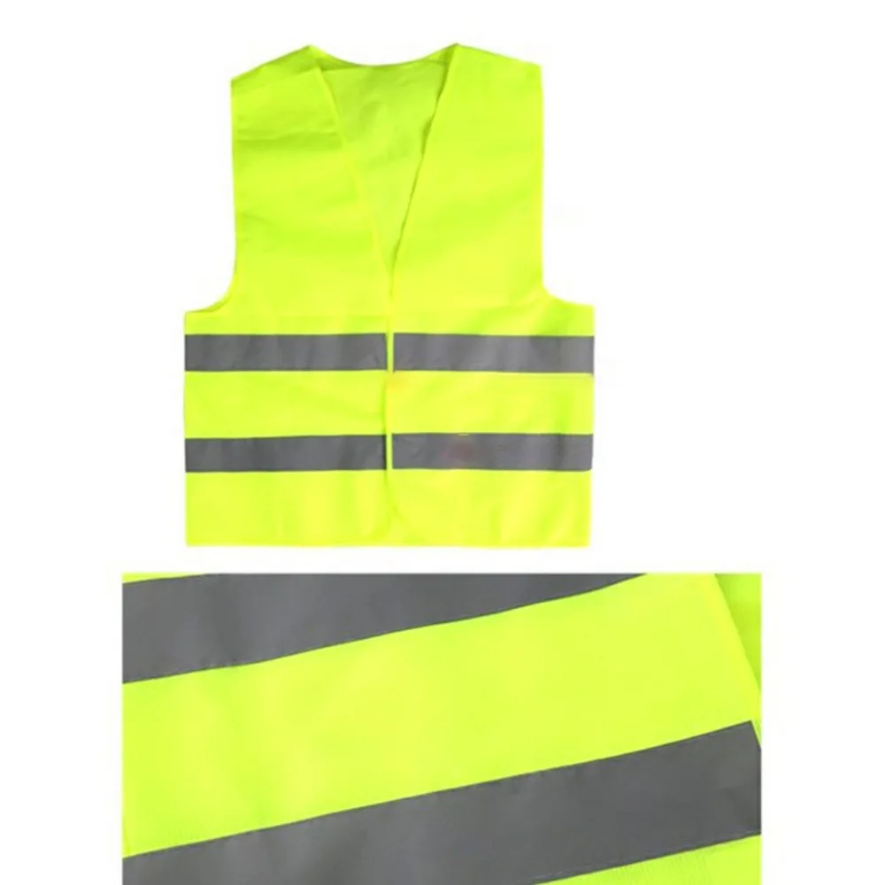 

Yellow Reflective High Visibility Safety Vest Men & Women Work Cycling Runner Surveyor Volunteer Crossing Guard Wear