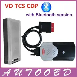 [VD TCS CDP] Авто OBD2 Многоязычная Новый VCI CDP Bluetooth черный интерфейс CDP с Пластик коробка OBDII OBD2 сканер Бесплатная доставка