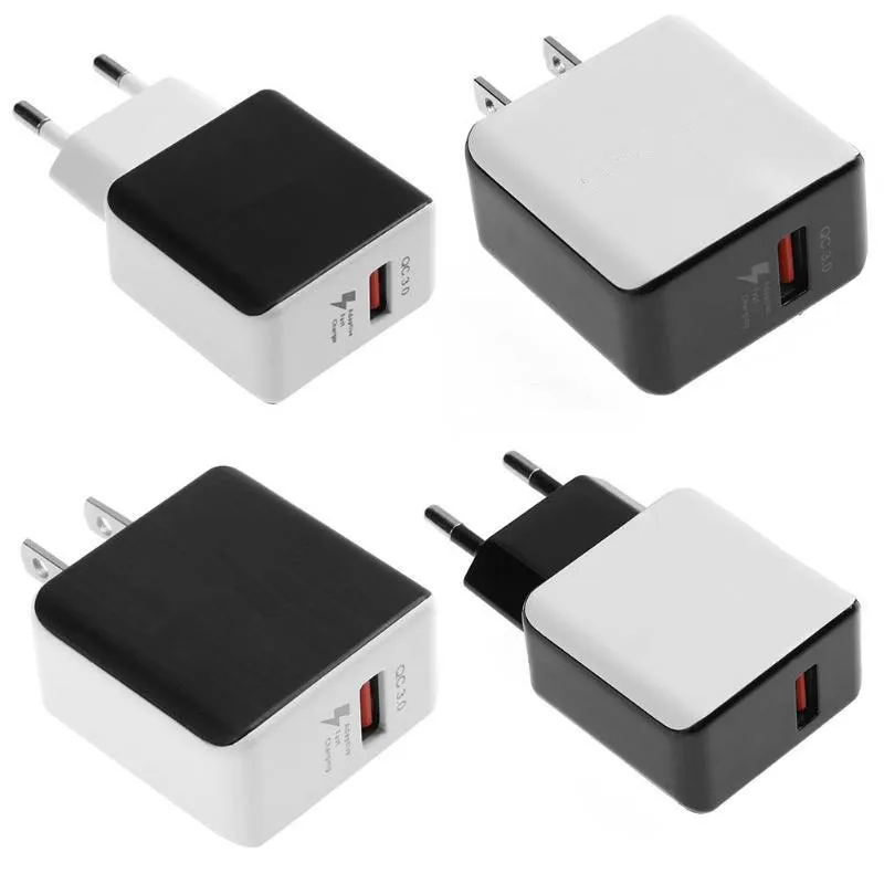 Quick Charge QC 3.0 Charger EU US Plug Mobile Phone Charger Adapters QC3.0 Fast Charging Travel Desktop Charger Station Portable (9)