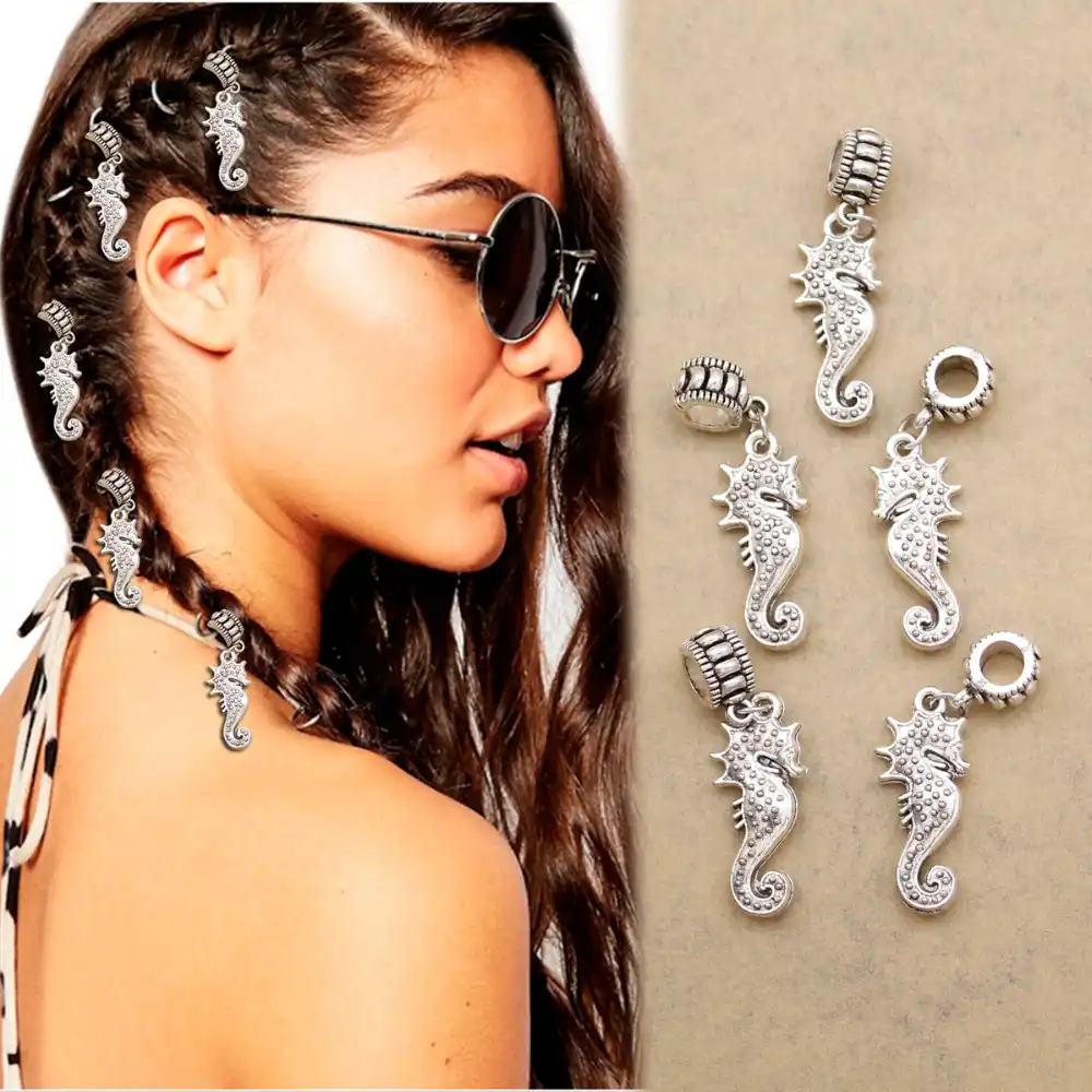 5x Beach Sea Horse Rasta Mambo Bead Dreadlocks Dread Braid Hair