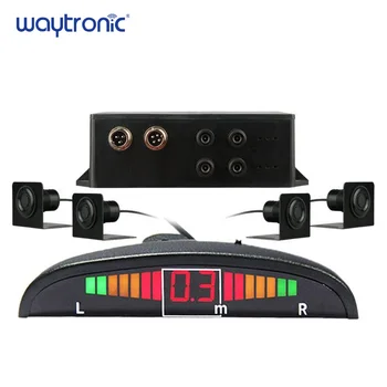

Truck Vehicle Ultrasonic Parking Sensor System LED Reserving Radar Beep Alarm with 4 Reverse Sensors for Trucks 12V 24V