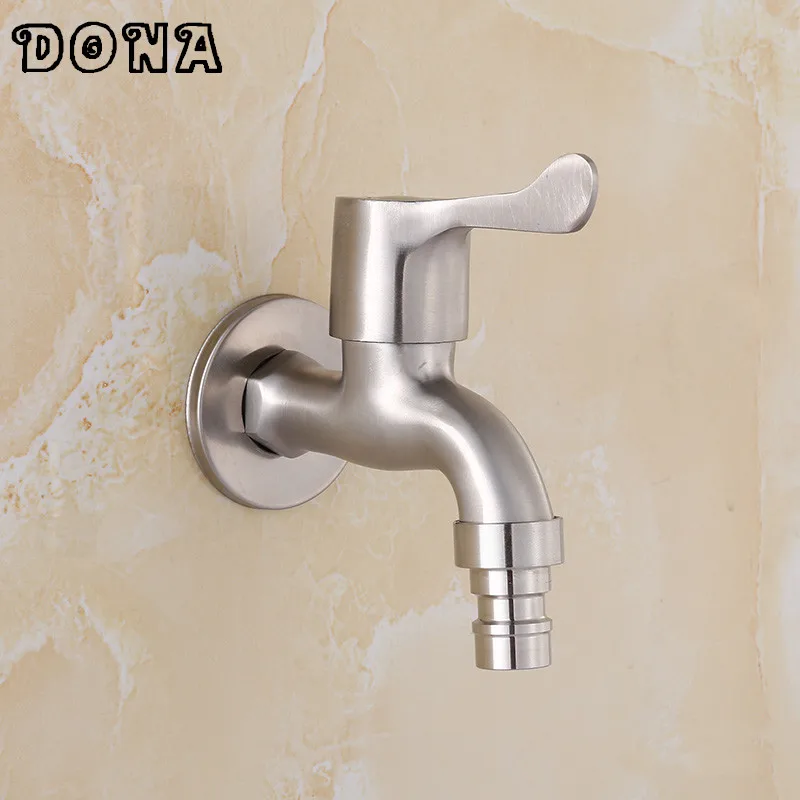 SUS304 Stainless Steel Casting Garden Outdoor Tap Washing Machine Faucet Tap with brush nickel