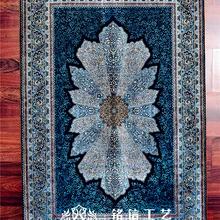 2,7 'x4' Черный Синий Шелковый ковер ручной работы Лидер продаж Турция дизайн украсить ковер