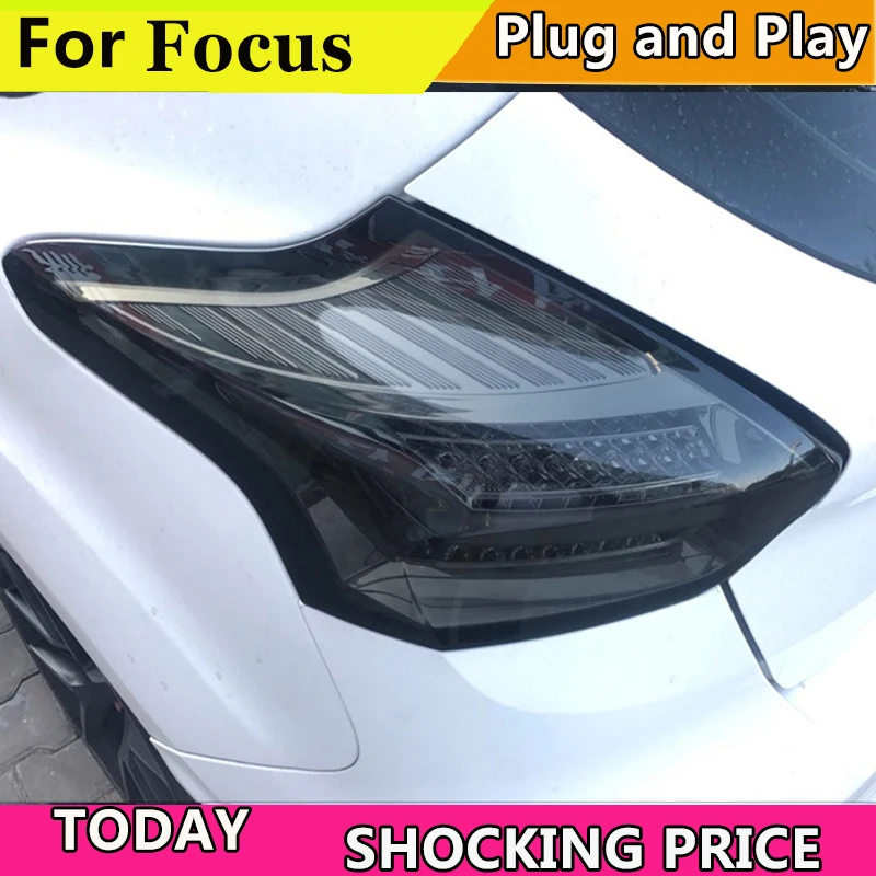 Автомобильный задний светильник для Ford Focus Hatch-задний светильник s светодиодный задний фонарь DRL+ тормоз+ Парк+ сигнальный светильник