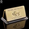 Gold Plated Bullion Beauty Bar United States Of America 1 Troy Ounce Replica Gold Clad Buffalo Bar ► Photo 2/6