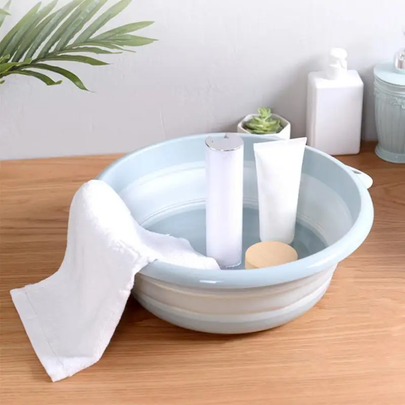 

1PC Foldable Washbasin Outdoor Versatile Portable Foldable Bucket for Travel Home Thick folding Outdoor Plastic Washbasin