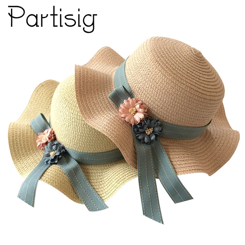 

Children Summer Hat Floral Straw Hat For Girls Kids Sun Caps Baby Girl Hats Caps
