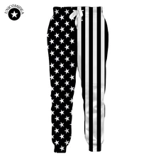 Мужские повседневные штаны для бега с изображением американского флага США, мужские спортивные штаны в полоску со звездами в стиле хип-хоп, модные спортивные штаны, облегающие брюки