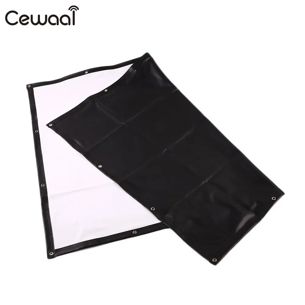 

Cewaal Projector Curtain 84inch PVC Foldable Lobbies Church Portable Durable Projection Screen