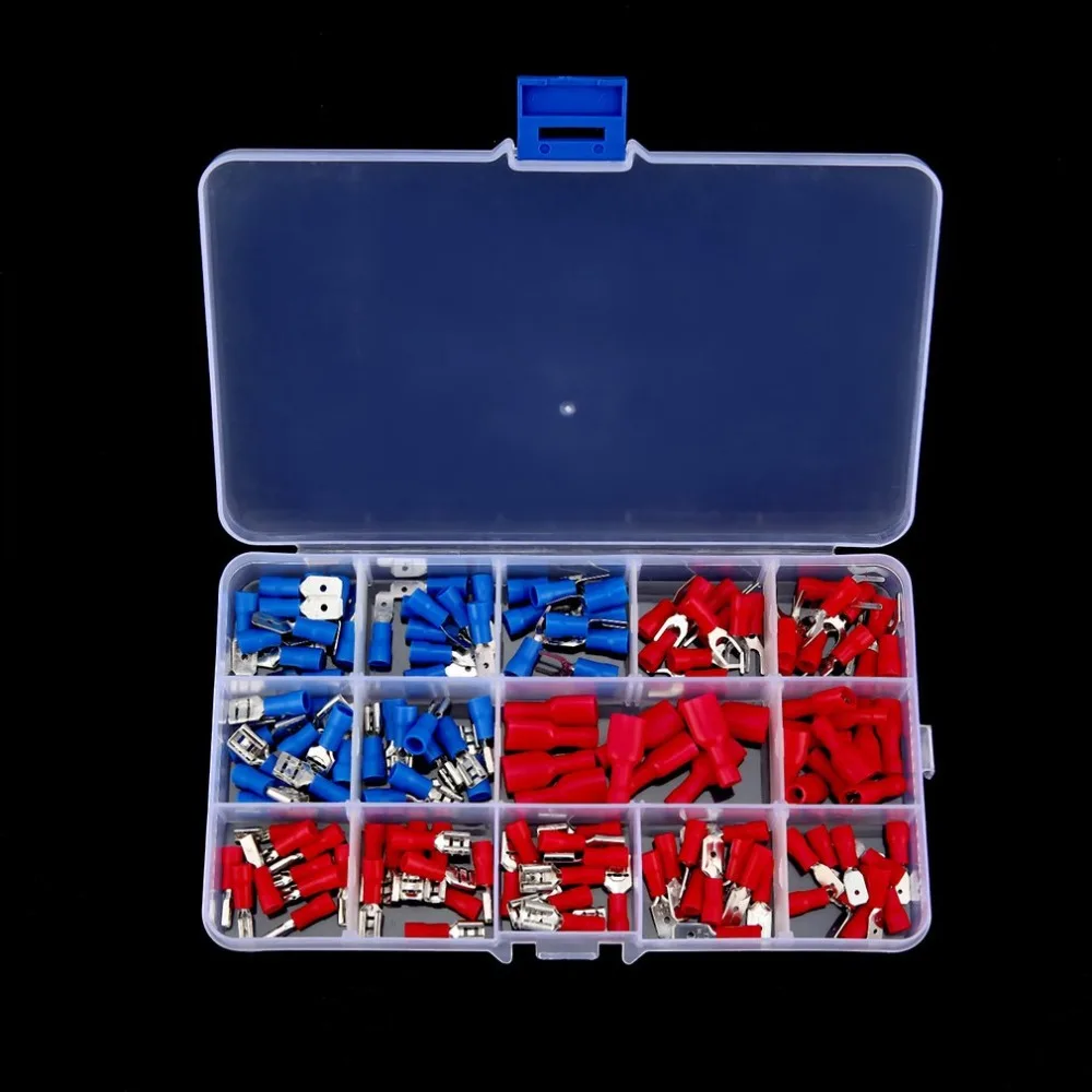 140pcs Tube Terminal Box Mixed Ferrule Kit Electrical Crimp Terminal