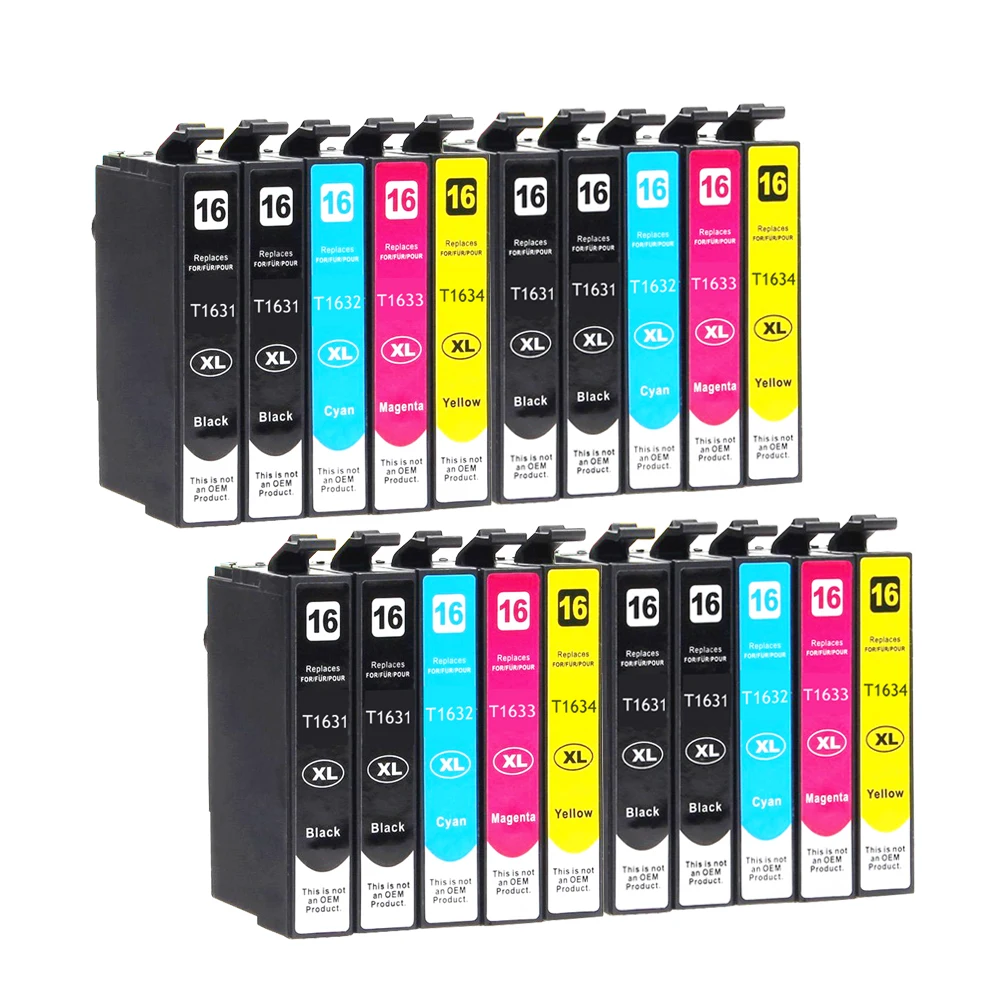 20 шт совместимый Epson T16XL патрон чернил для принтера сотрудников WF 2650 WF-2630 WF-2660 WF-2750