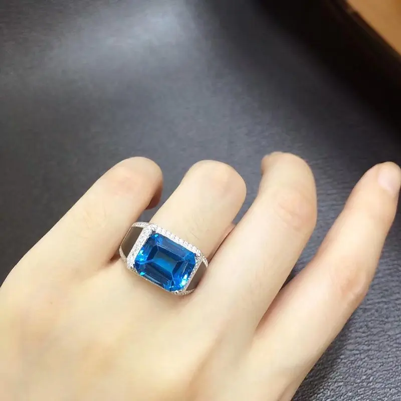 

Anillos Qi Xuan_Blue Stone Fashion Jewelry Rings_Finger Rings_S925 Solid Silver Fashion Blue Ring_Manufacturer Directly Sales