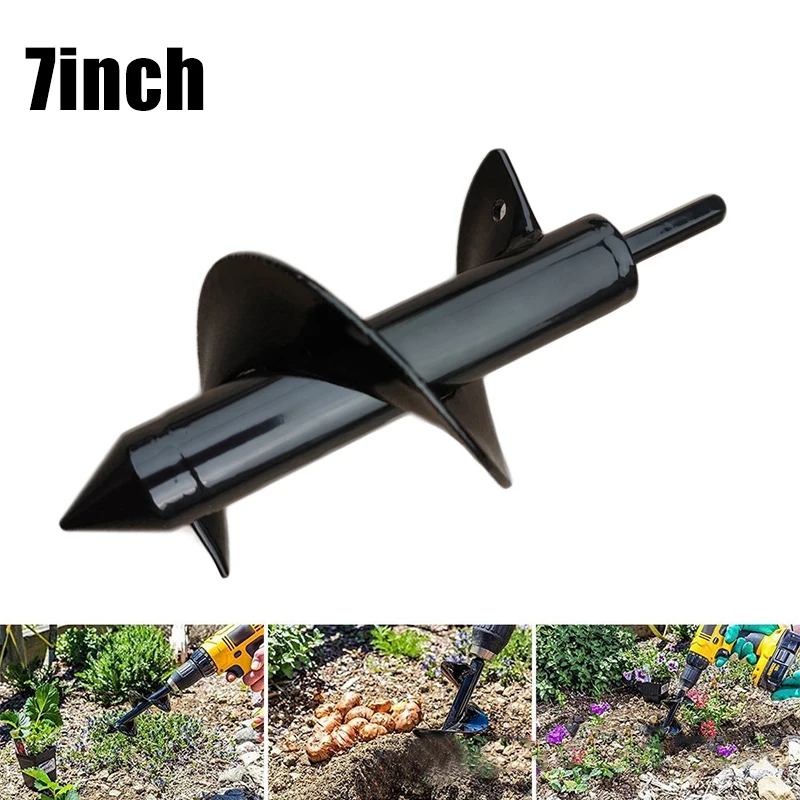 

Flower Planter Garden Attachment Plant Bulb Planting Tool Auger Spiral Drill Bit