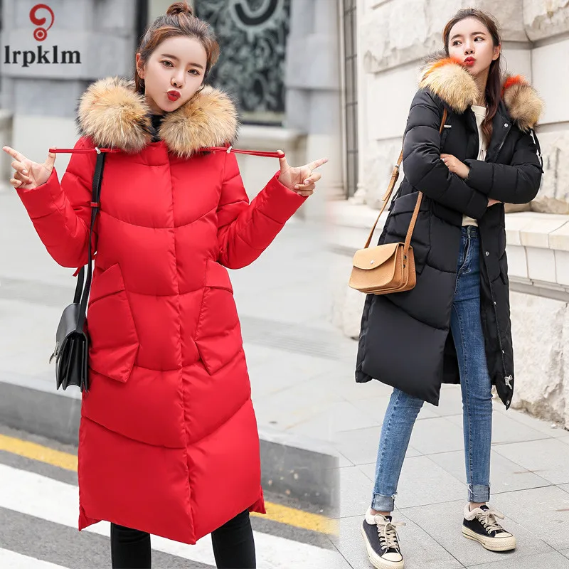 Winter Jacket Women Medium And Long Section Big Fur Collar Cotton Clothing Winter Jacket Women Coats Women Parka 2018 CH778 (17)