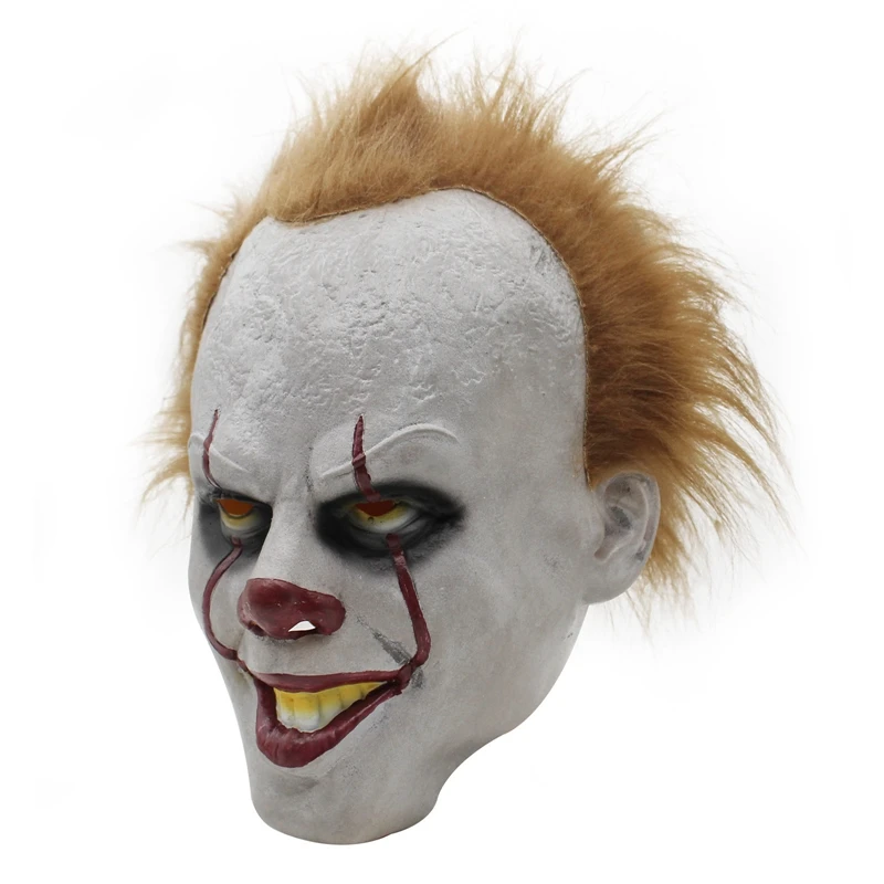 

Horror Stephen King's It Pennywise Mask Latex Halloween Scary Mask Cosplay Clown Party Mask Props Crazy Bar Camouflage Masks
