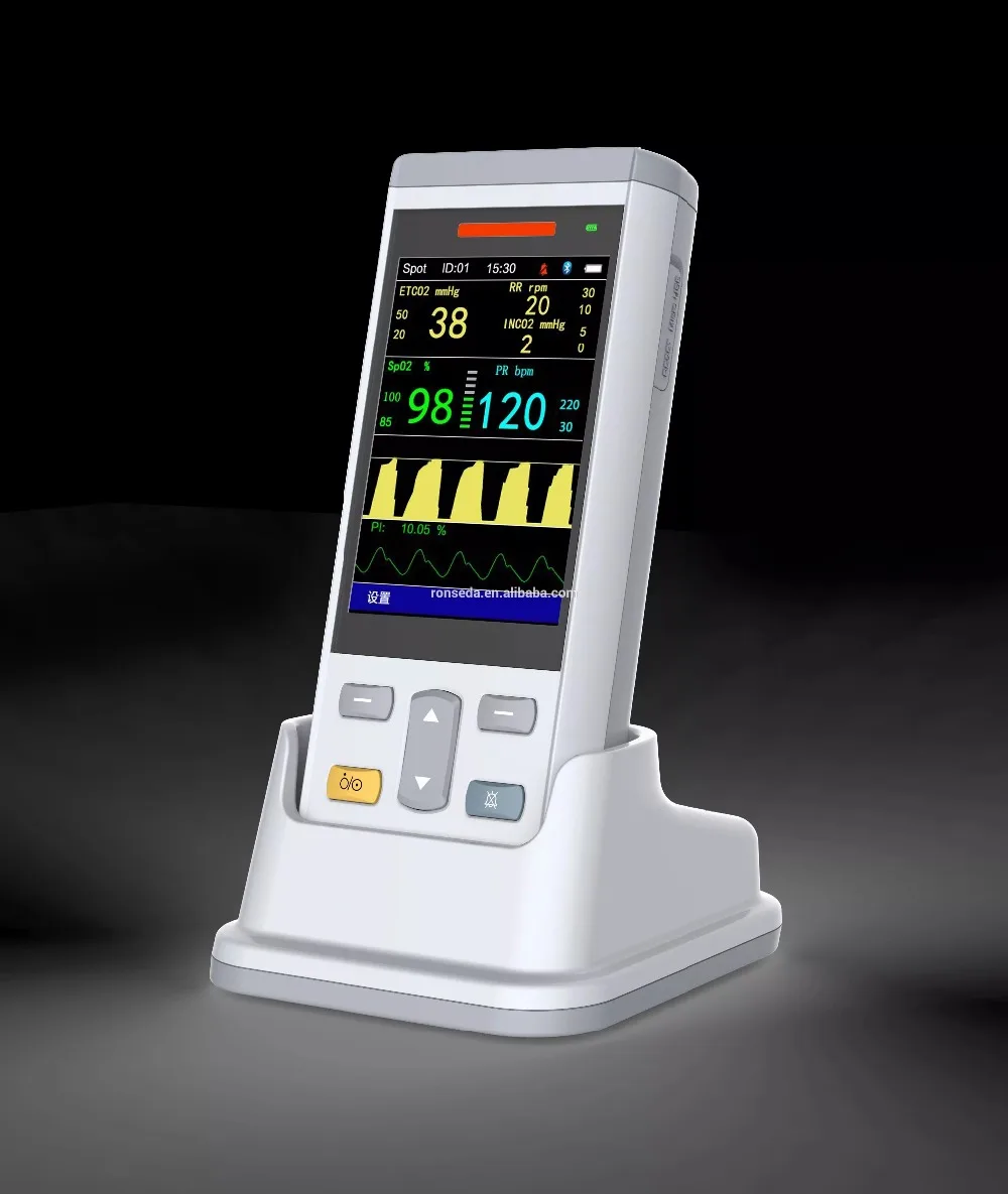 Дешевый 3 5 дюймовый ручной основной capnograph monitor ETCO2 датчик модуль H200|Брекеты и