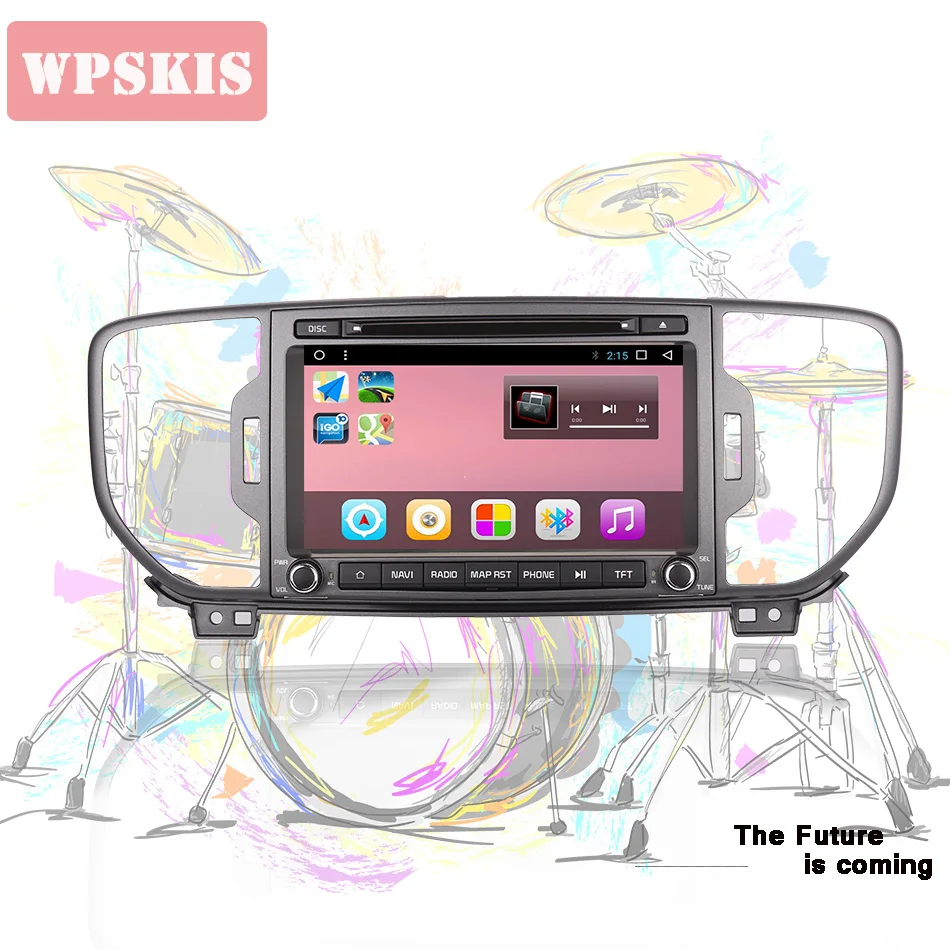 8" Car dvd Player For KIA Sportage 2016 2017 2018 Kx5 4G+64G navigation