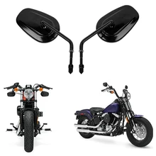 Trasero de la motocicleta espejo lateral para Harley Road King gira XL 883 SPORTSTER Road King Fatboy Softail Bobber helicóptero Street Glide