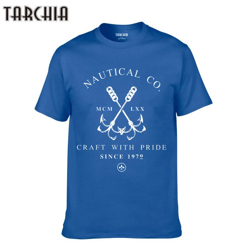 Футболка TARCHIA мужская с коротким рукавом хлопок Повседневная брендовая тенниска