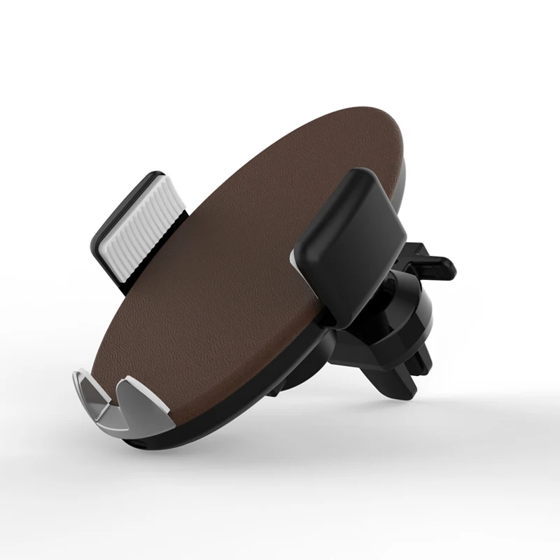Lantro JS Автомобильный держатель для телефона, беспроводное зарядное устройство, держатель для телефона и беспроводное зарядное устройство 2 в 1 для автомобильного крепления приборной панели, вентиляционное отверстие - Тип штекера: Brown AC window