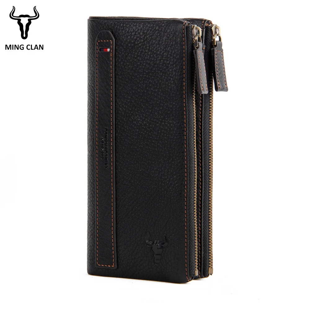 

Genuine Leather Women Wallet Female Long Clutch Lady Wallets Portomonee Rfid Luxury Brand Money Bag Magic Zipper Coin Purse