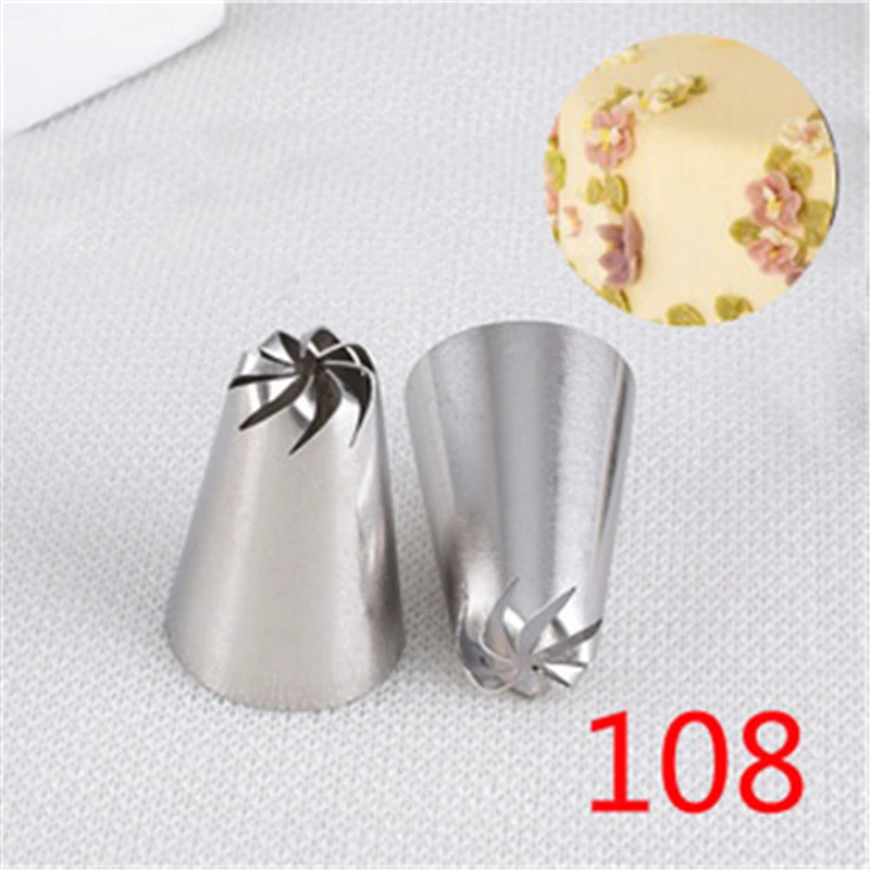 

#108 Stainless Steel Icing Piping Nozzle Cake Cream Decoration Head Bakery Pastry Tips DIY Craft Cake Decorating Tool