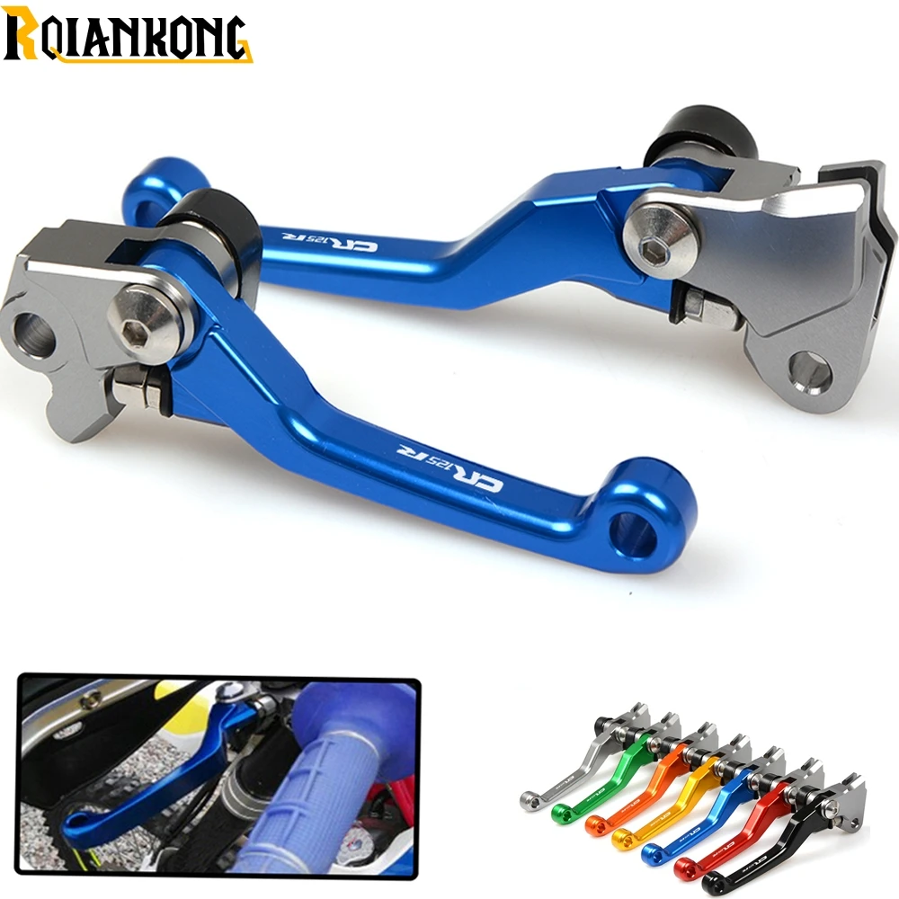 LOGO CR125R  Motorbike Dirt bike Pivot brake clutch lever  For HONDA CR125R/250R  1992-2006 CR125R 250R CR 125R 250R  125R 2007