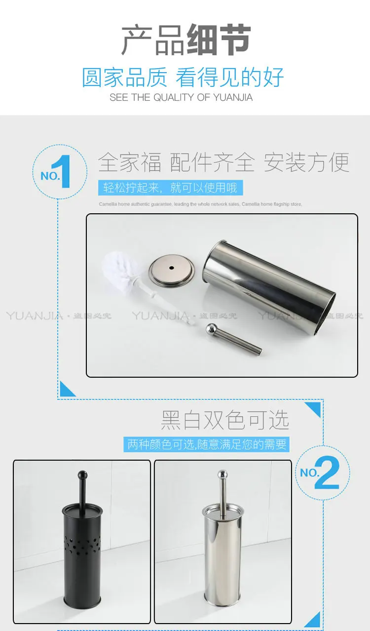 Из нержавеющей стали Вертикальная с крышкой Закрытая щетка для очистки черный туалет чашка сидит ванная комната щетка для очистки