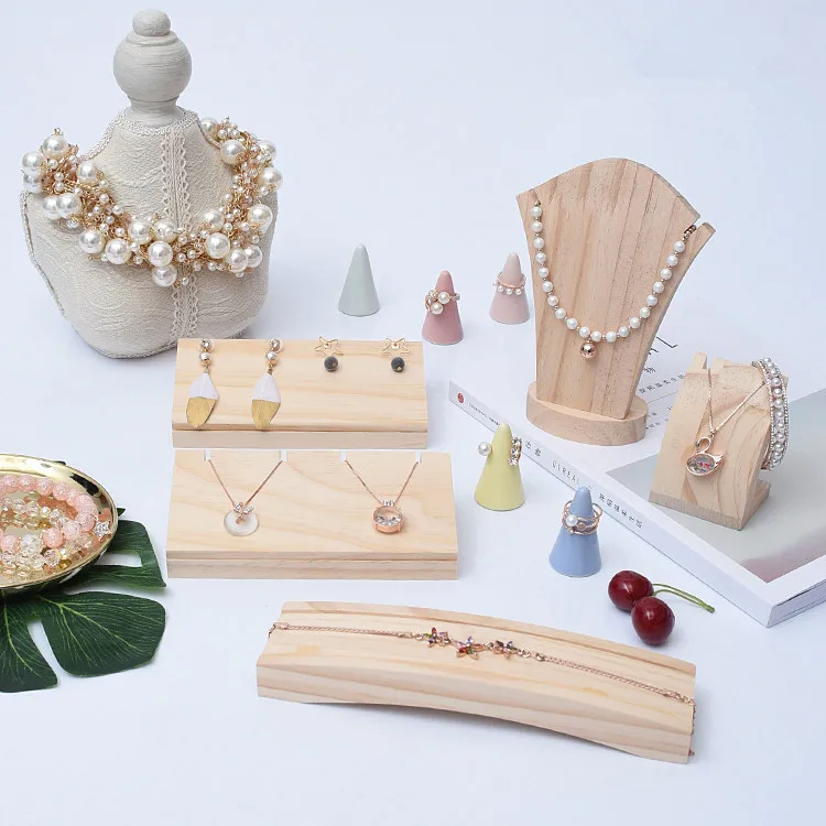 

Solid Wood Necklace Chian Display Holder Bracelets Display Holder Wood Chain Tray Ring Display Holder