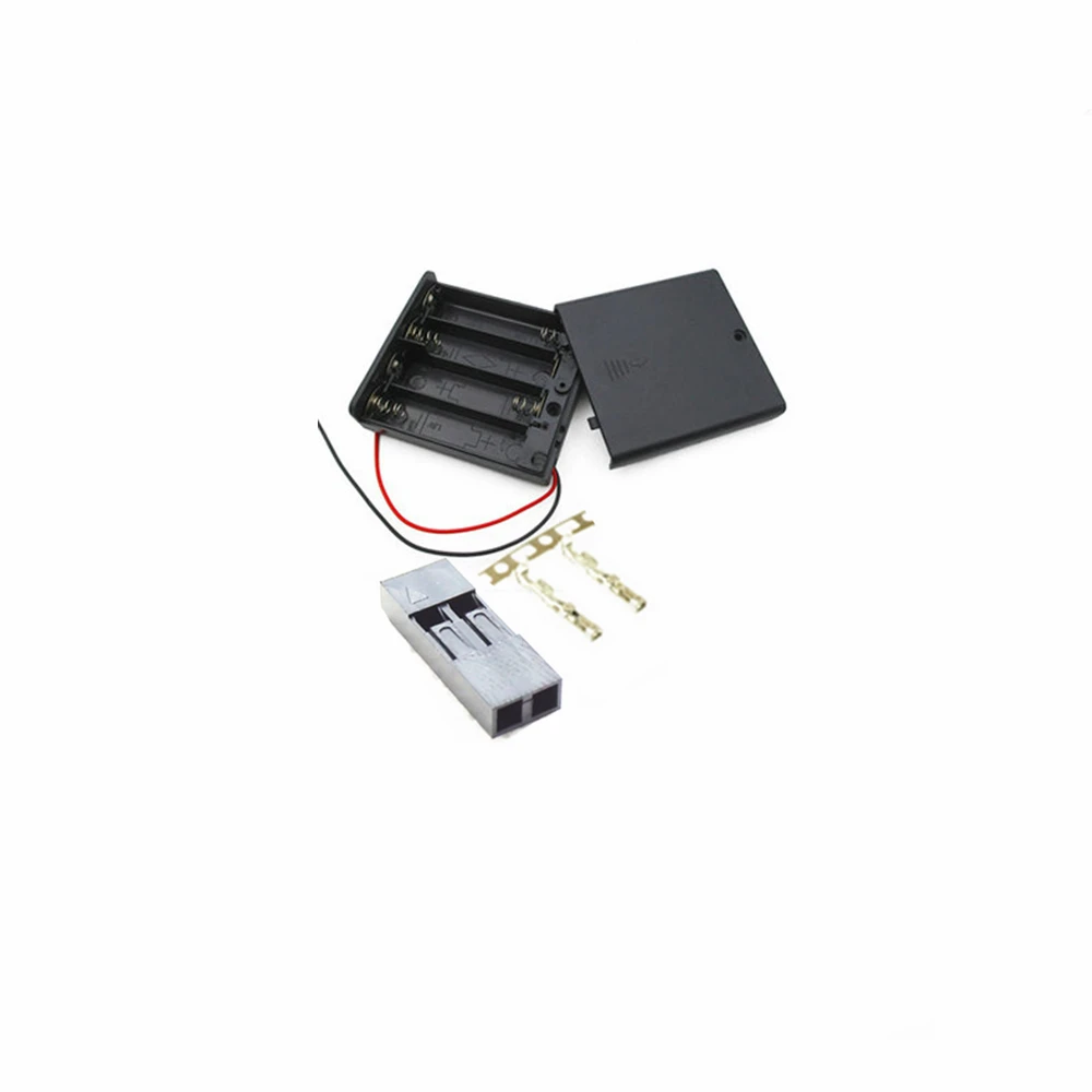 30Pcs 4xAA Battery Case Holder Socket Wire Junction Boxes With Wires Switch Cover Dupont 2 54mm