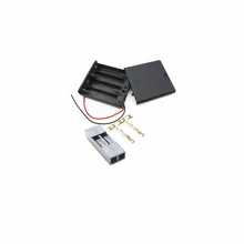 30Pcs 4xAA Battery Case Holder Socket Wire Junction Boxes With Wires Switch Cover Dupont 2 54mm