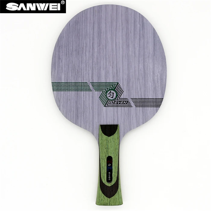 Sanwei GREEN EVEN (QY-1091 11 слоев ровное дерево управление) лезвие для настольного тенниса 40