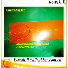 Силиконовая резина подогреватель 110 В 1000 Вт 1"* 77"(381*1955.8*1.5 мм) 1000 мм провод выйти из короткой стороне