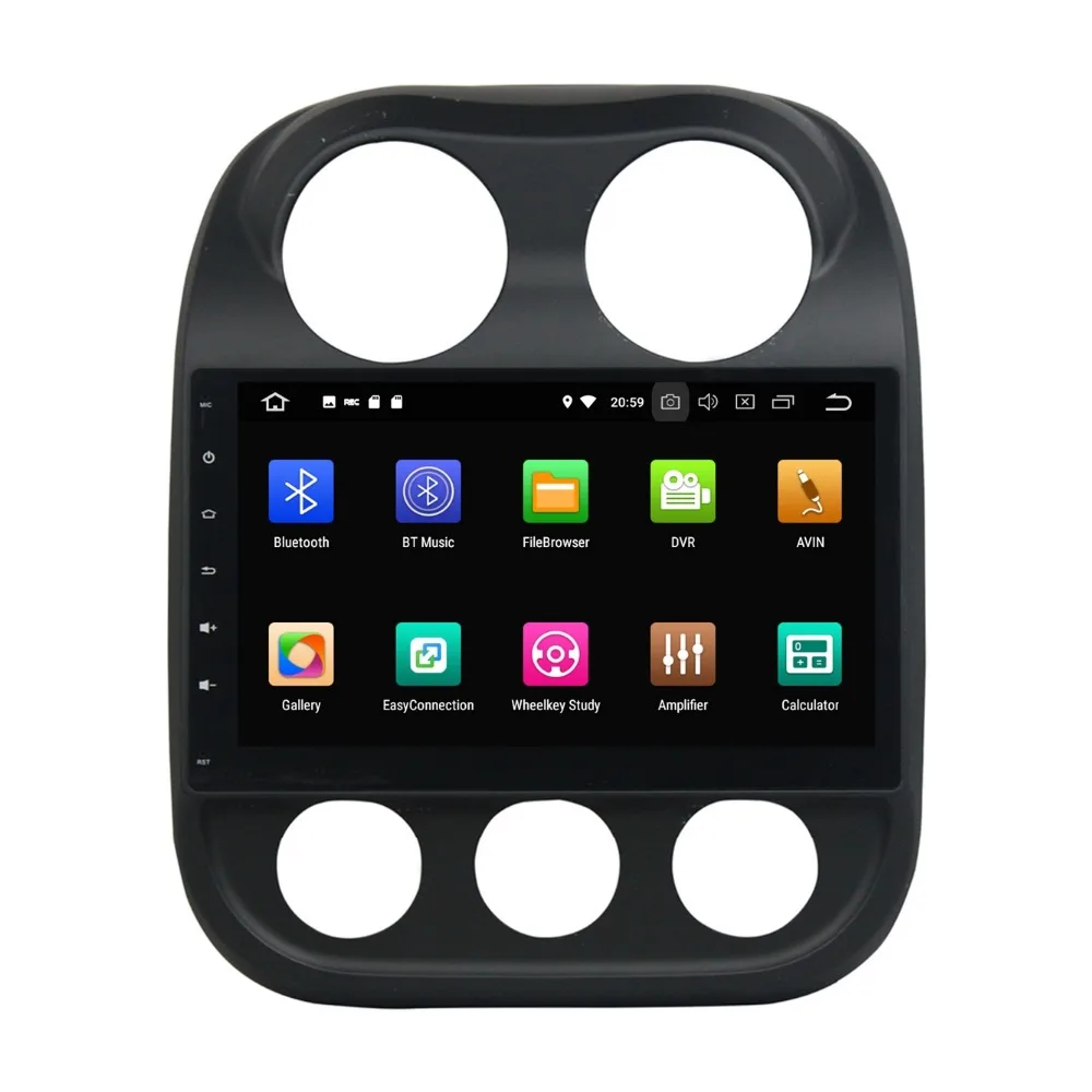 Clearance 10.1" Android 8.0 Car DVD Radio GPS Navigation for Jeep Compass 2014 2015 4GB RAM Car Audio Bluetooth WIFI USB 32GB ROM 3