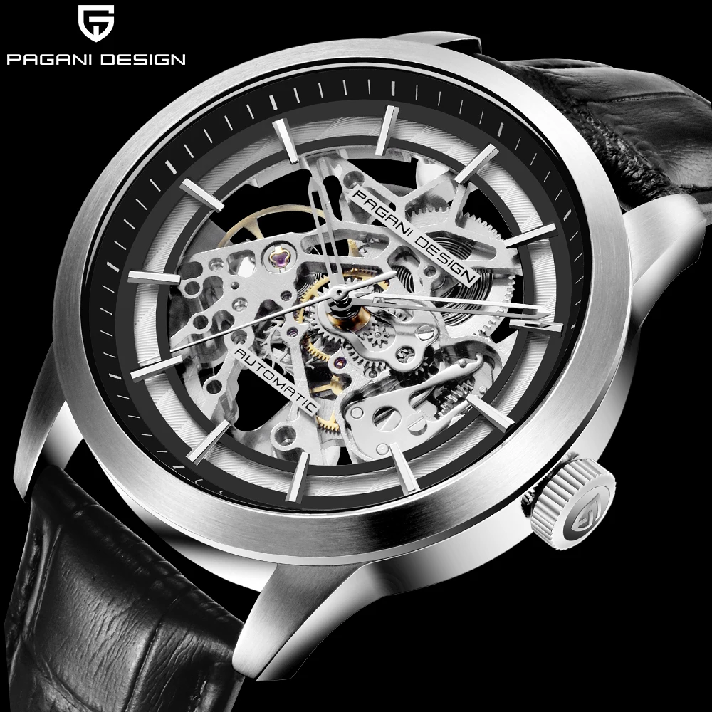 PAGANI Marque 2018 Creux En Cuir Les loisirs Hommes de Montres De Luxe механические часы Montre homme Nouveau Relogio