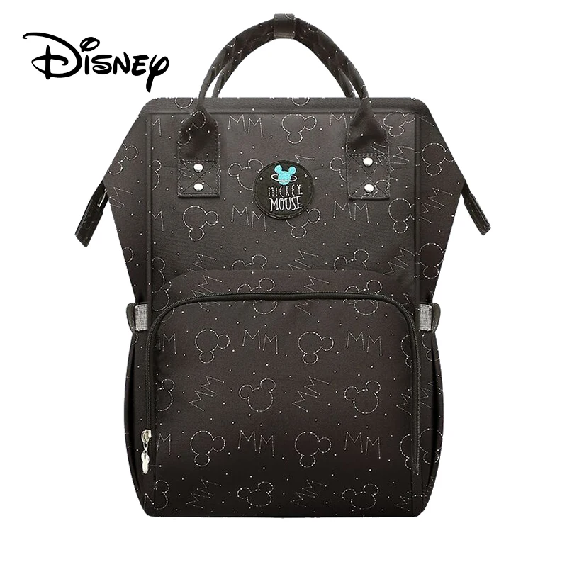 Disney Diaper Bag Backpack for Baby Stroller Cloth Diapers Baby USB Heating for Mommy Cartoon Micky Travel Bag Large Capacity