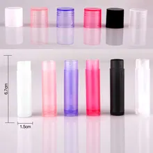 100 шт х 5 мл пробный Пластиковый пустой контейнер для губной помады и бальзама для губ бутылочки тюбики(6 цветов) DIY косметические тюбики