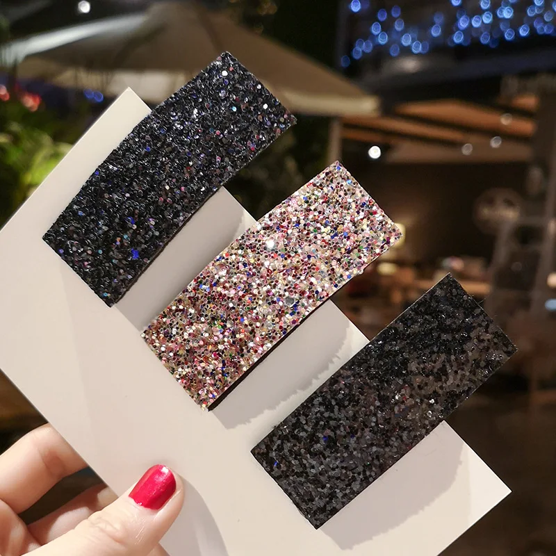

Vanmos New Fashion Bling Sequin Hairpins Headwearfor Women Girls Hair Clips Barrettes Square Hair Bobby Pin Accessories