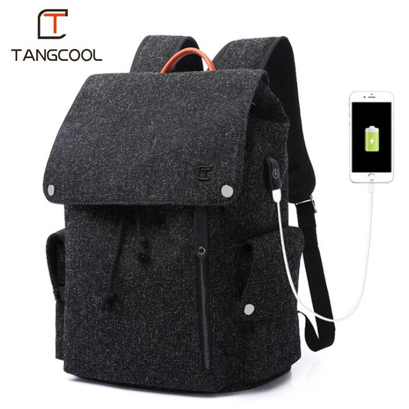 Tangcool мужской рюкзак большие модные новые школьные сумки для подростков зарядка